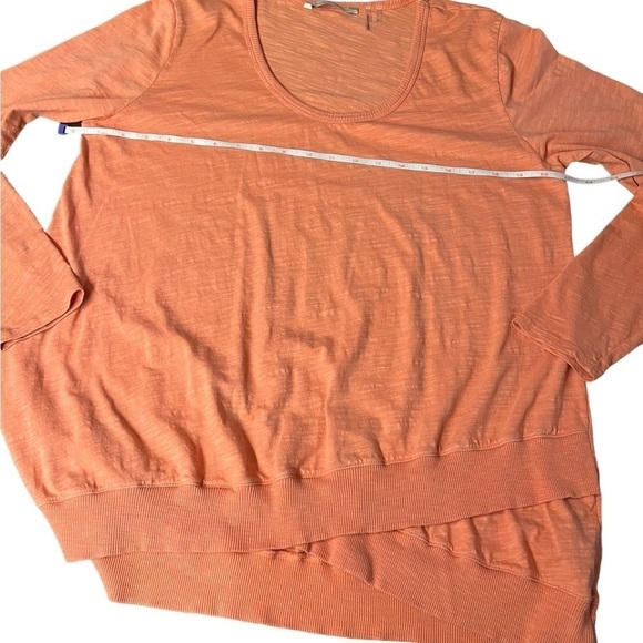 SOFT SURROUNDINGS WOMENS CHALKY ORANGE LONG SLEEVE CASUAL TOP SIZE LARGE - Picture 7 of 8